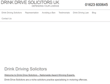 Tablet Screenshot of drinkdrivesolicitors.com
